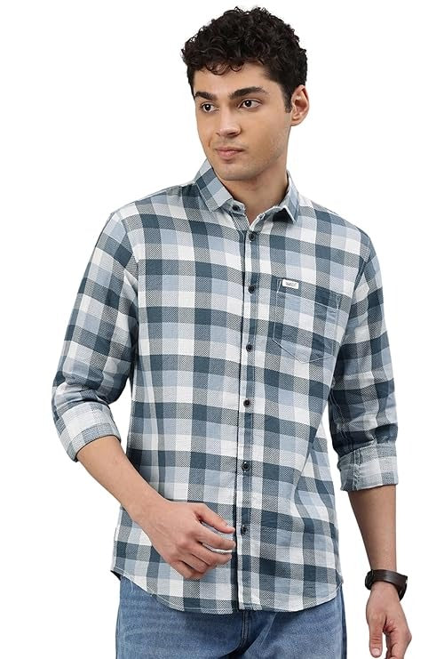Mens Cotton Full Sleeves Check Shirts Pack of 1